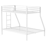Alevera Metal Twin Over Full Bunk Bed with Ladder White - 460365WHT
