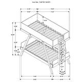Frankie Twin Over Twin Bunk Bed with 7-inch Mattresses White - 460570T-SM