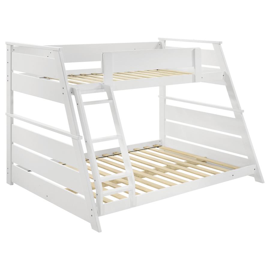 Holden Wood Veneer Twin Over Full Bunk Bed White - 460593WHT