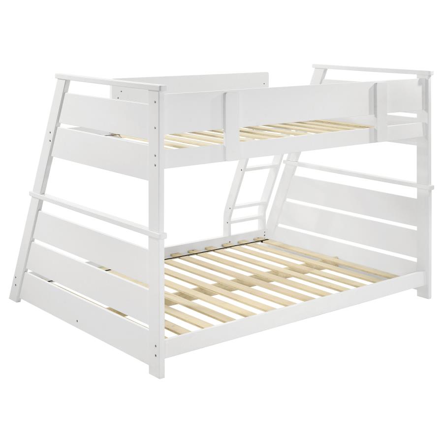 Holden Wood Veneer Twin Over Full Bunk Bed White - 460593WHT
