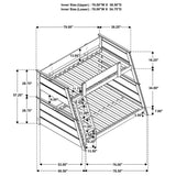 Holden Wood Veneer Twin Over Full Bunk Bed White - 460593WHT
