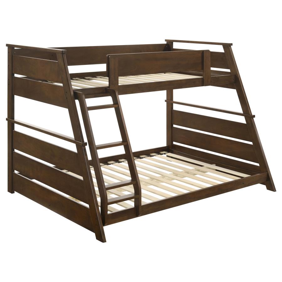 Holden Wood Veneer Twin Over Full Bunk Bed Walnut - 460593