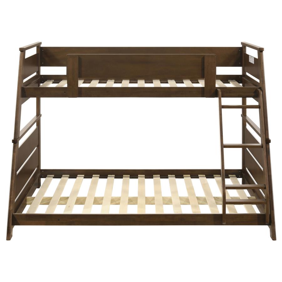 Holden Wood Veneer Twin Over Full Bunk Bed Walnut - 460593