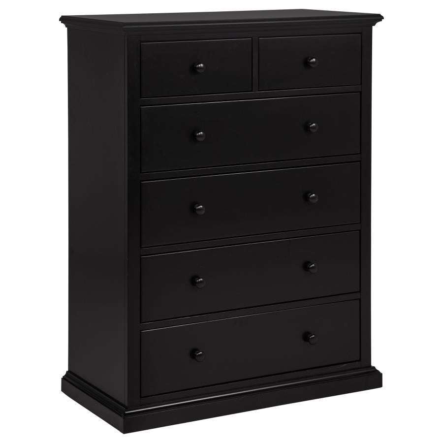 Sumerlin 6-drawer Bedroom Chest of Drawers Black - 460595BLK