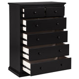 Sumerlin 6-drawer Bedroom Chest of Drawers Black - 460595BLK