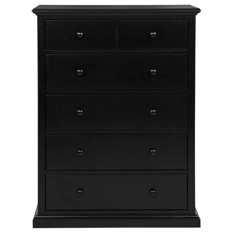 Sumerlin 6-drawer Bedroom Chest of Drawers Black - 460595BLK