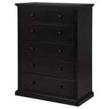 Sumerlin 6-drawer Bedroom Chest of Drawers Black - 460595BLK
