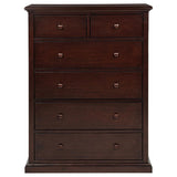 Sumerlin 6-drawer Bedroom Chest of Drawers Cappuccino - 460595CAP