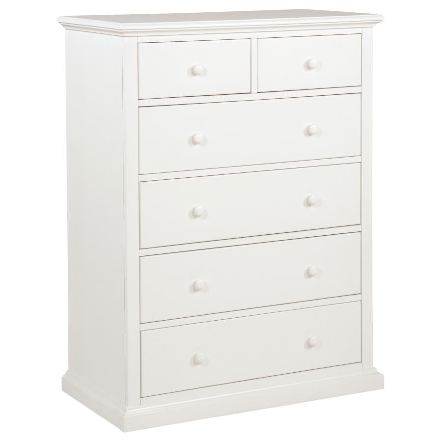 Sumerlin 6-drawer Bedroom Chest of Drawers White - 460595WHT
