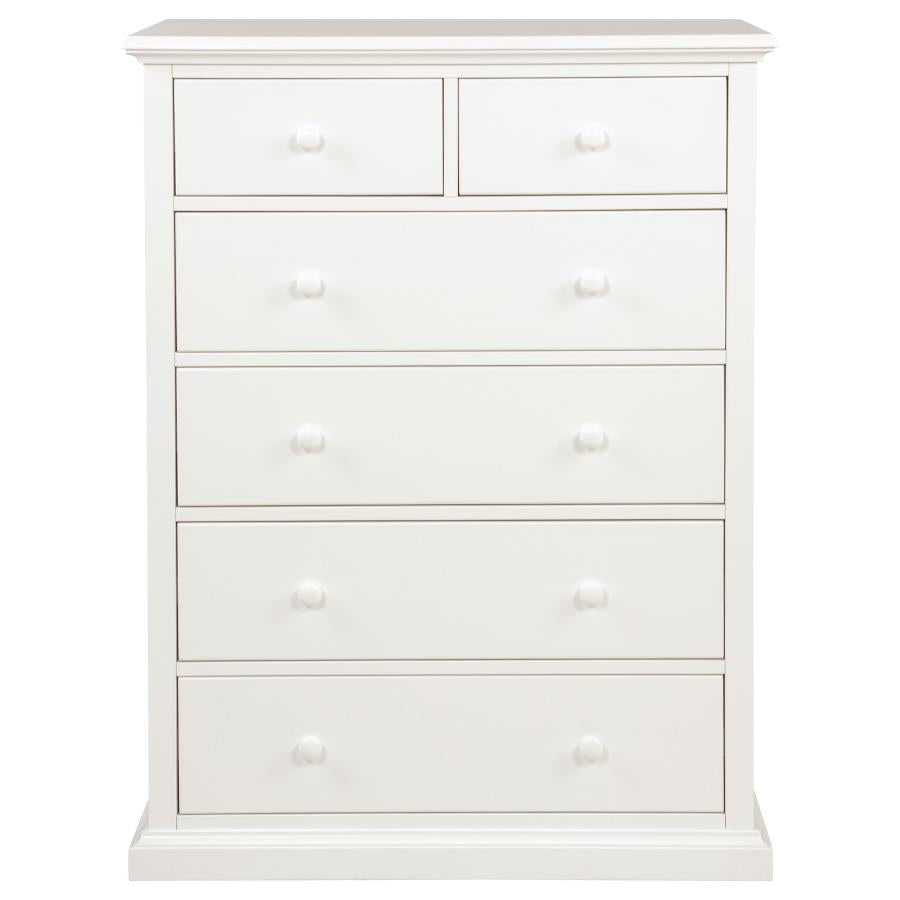 Sumerlin 6-drawer Bedroom Chest of Drawers White - 460595WHT