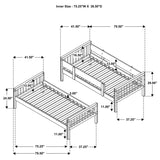 Dakota Wood Twin Over Twin Bunk Bed Natural - 461171