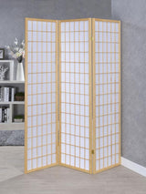 Carrie 3-Panel Room Divider Folding Shoji Screen Natural - 4621