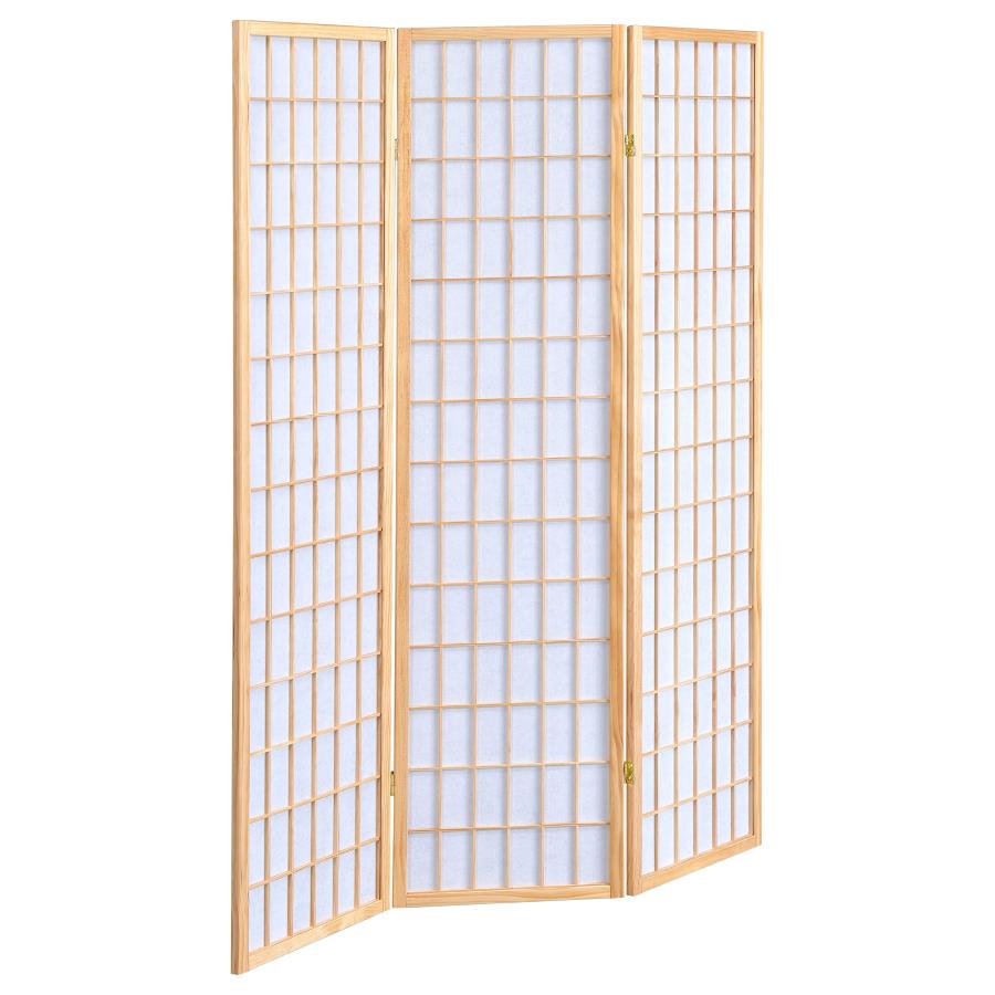 Carrie 3-Panel Room Divider Folding Shoji Screen Natural - 4621