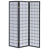 Carrie 3-Panel Room Divider Folding Shoji Screen Black - 4622