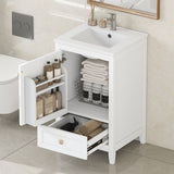 Bathroom Vanity With Sink, Soft Closing Cabinet Door, Storage Rack And Drawer
