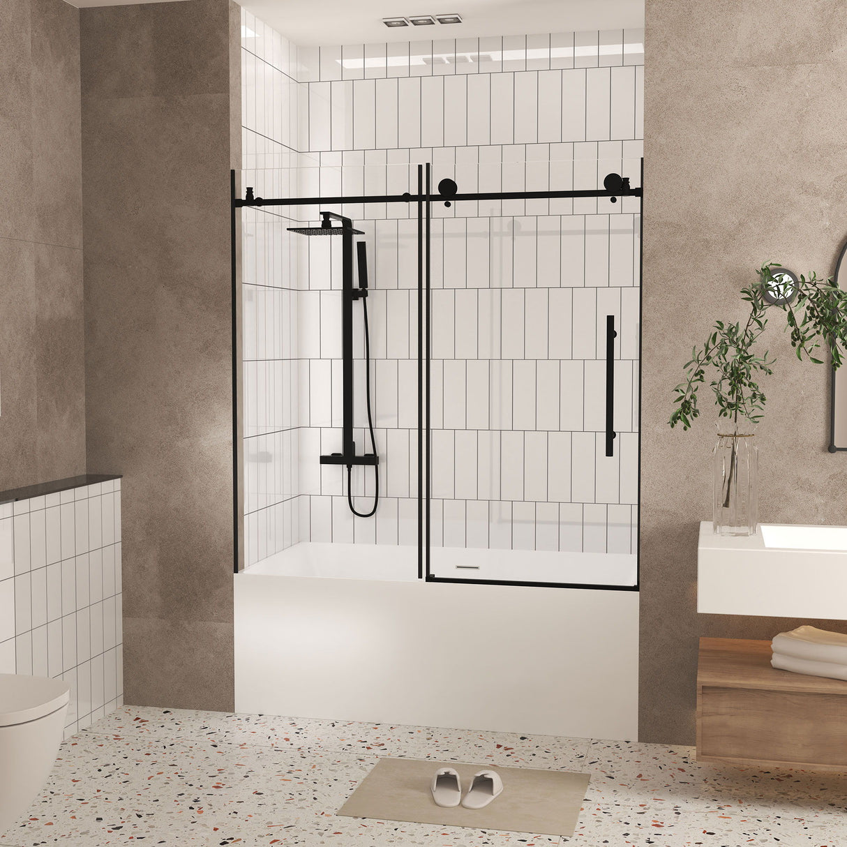 Frameless Shower Door With Handle