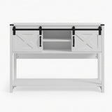 Farmhouse Entryway Table With Sliding Barn Door