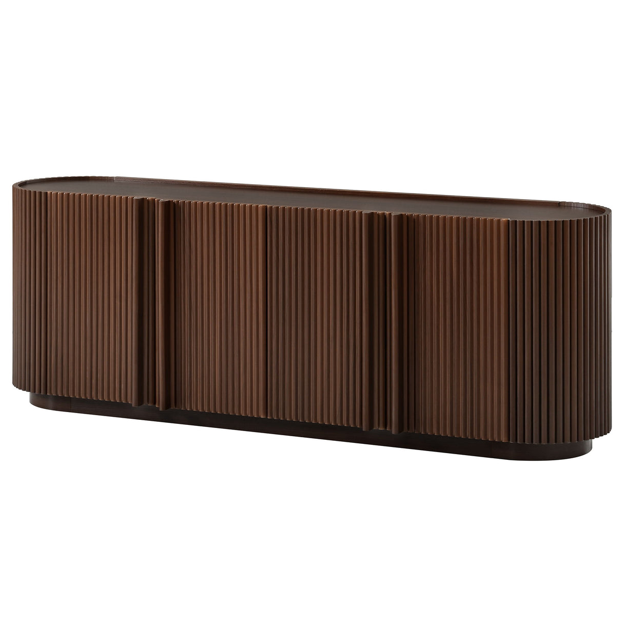 TV Stand With Fluted Tambour Style Door