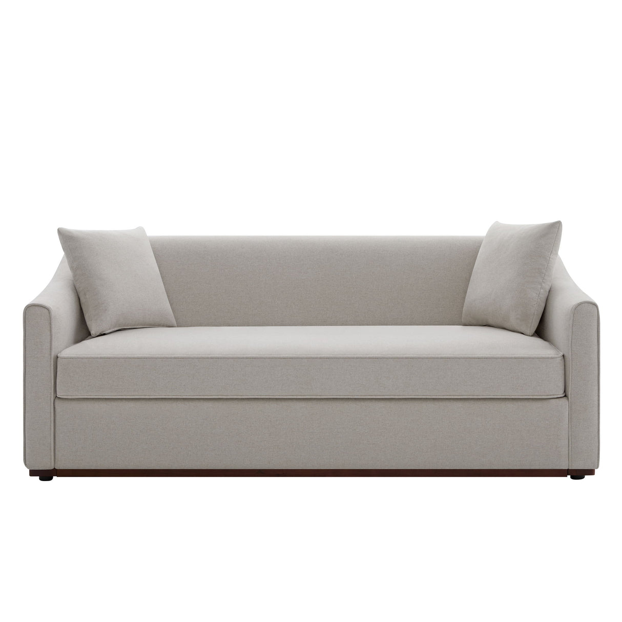 3 Seater Sofa With Wrap Around Armrests And Throw Pillows