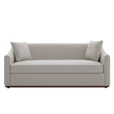 3 Seater Sofa With Wrap Around Armrests And Throw Pillows