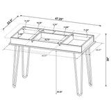 Writing Desk With 4 Hidden Storages - Brown
