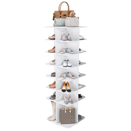 Spinning Shoe Rack, Free Standing 360° Revolving Shoe Organizer
