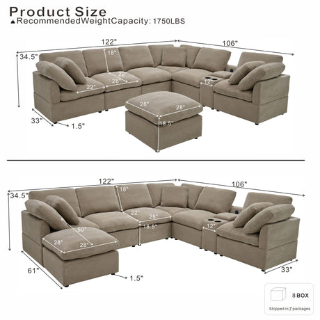 Modular Cloud Sofa, Freely Configurable Corner, Living Room Furniture