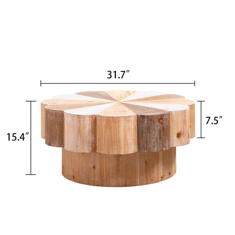 Flower Shaped Coffee Center Table For Living Room - Multicolor