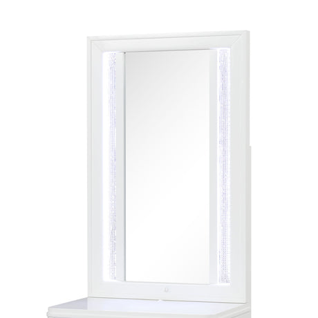 Abigale - Nightstand Top Mirror With LED Lighting (Only Mirror Top) - White