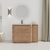 Freestanding Bathroom Vanity With Sink, 1 Small Storage Cabinet, Soft Close Door