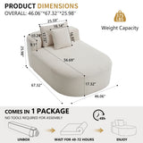 Oversized Chaise Lounge Sofa Bed With Deep Seat And Soft Pillows