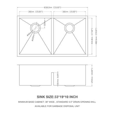 Modern Double Bowl Undermount Sink Design With 10" Deep Basins