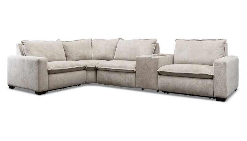 Z Loveshack 5-Piece Reclining Sectional w/ Console - LARDSLVS+WEDSLVST+ARCDSLVSx2+RARDSLVS+CODSLVST