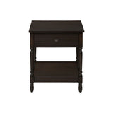 Accent - Table, 2 Tier, Square, Traditional - Walnut