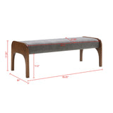 Modern Upholstered Long Bench For Kitchen