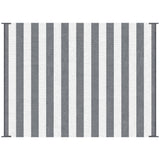 Outsunny - Reversible Outdoor Rug, 9' x 12' Waterproof Plastic Straw Floor Mat, Portable Rv Camping Carpet With Carry Bag, Large Floor Mat For Backyard, Deck, Picnic, Beach - Gray & White Striped
