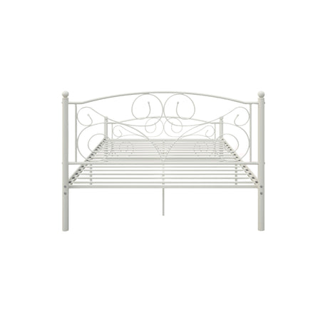 Unique Flower Sturdy System Metal Bed Frame With Headboard And Footboard