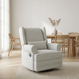 Extra Wide Swivel Recliner Glider Chair With Footrest