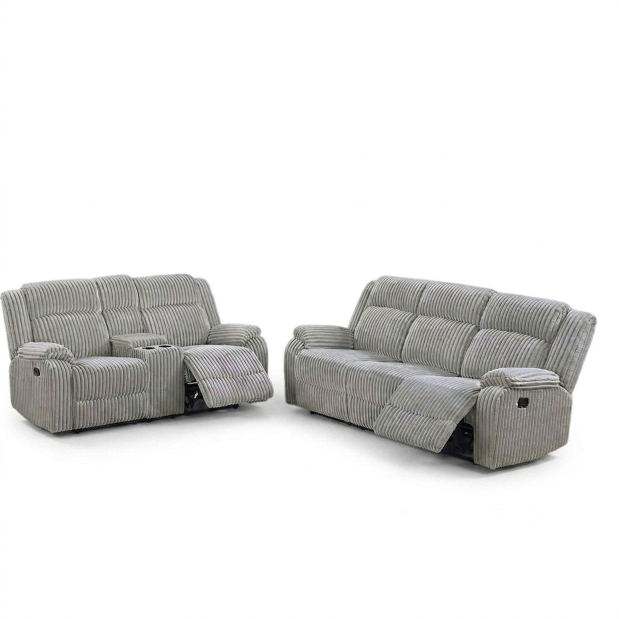 Modern Living Room Set With Pillow Arms