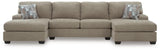 Newellen 3-Piece Sectional with Double Chaise - 48404S3