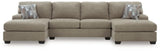 Newellen 3-Piece Sleeper Sectional with Double Chaise - 48404S7