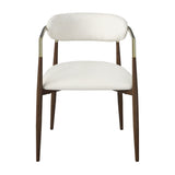 Clayten - Arm Chair (Set of 2) - Brown Oak / Off White