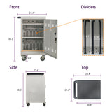 Mobile Charging Cart Station For book, Tablet And Laptop Computer With Power Strip Included