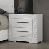 Nightstand With Bar Handle - White
