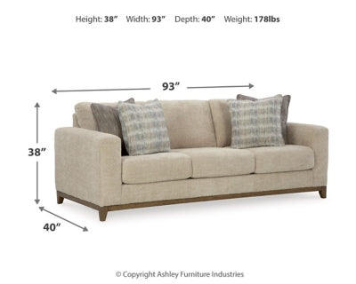 Parklynn Sofa, Loveseat, Oversized Chair and Ottoman - 48902U3