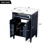 Modern Bathroom Vanity With Tip-Out Drawer And Soft-Close Hinges