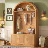 Arched Top Hall Tree With 5 Hooks