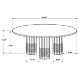 Preston - 2 Piece Coffee And End Table Set With Cylindrical Pedestal Bases, Round Design - White