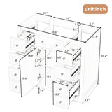 Modern Bathroom Vanity Base Only With 1 Cabinet And 6 Drawers