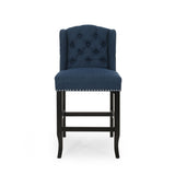 Vienna - Fabric Tufted Counter Stool With Nailhead Accents (Set of 2)